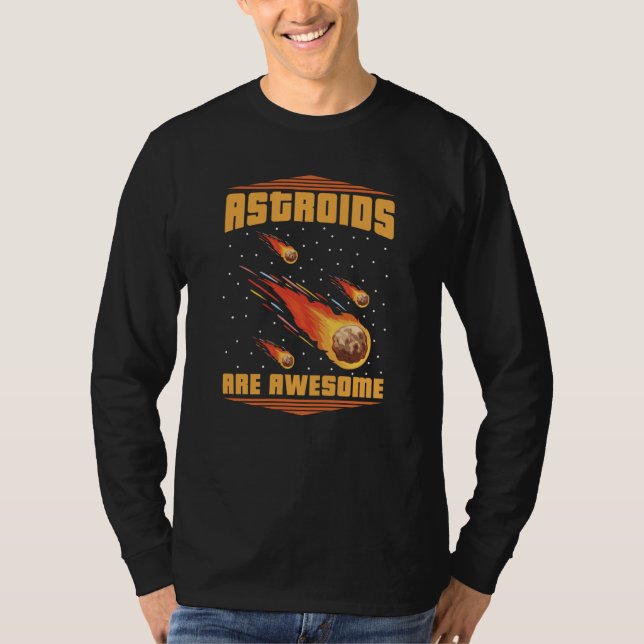 T-shirt Space Galaxy Nebula Orbit Solar System Astroid Red (Devant)