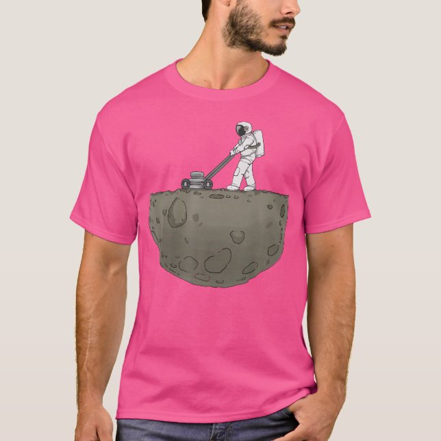 T-shirt Space Gardener - Astronaut Cut The Lawn On Moon Ga (Devant)