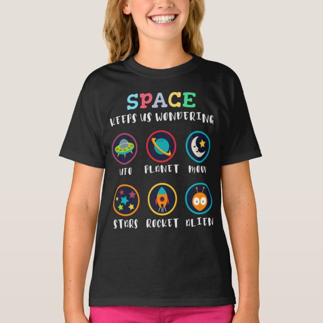 T-shirt Space keeps us wondering (Devant)