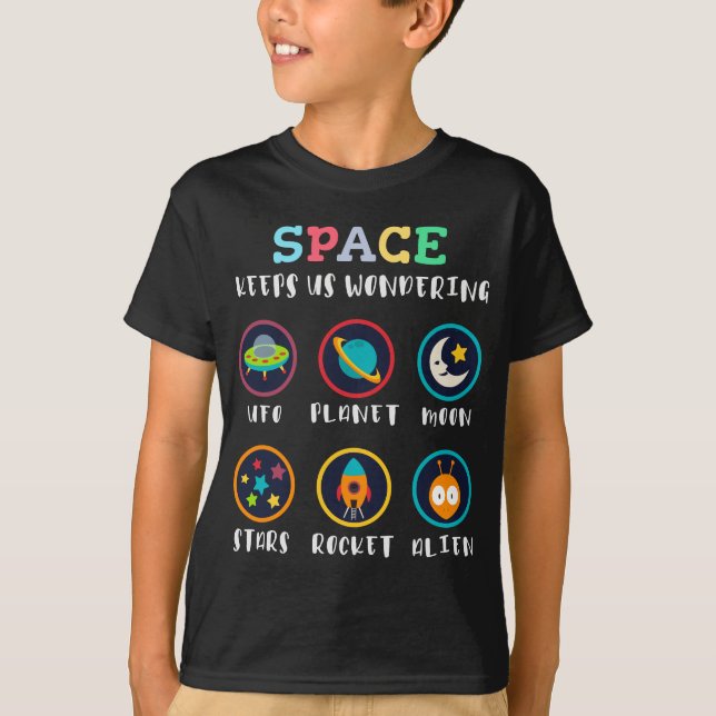 T-shirt Space keeps us wondering (Devant)