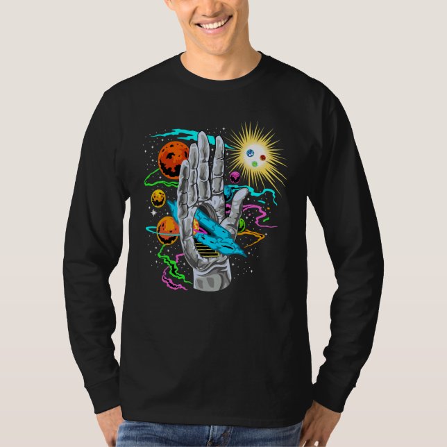 T-shirt Space Push Through   Galaxy In Solar System (Devant)
