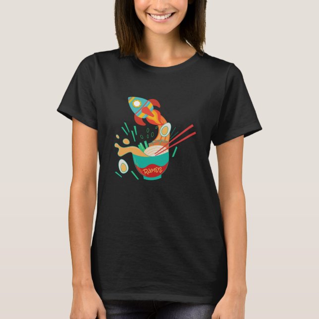 T-SHIRT SPACE RAMEN - RAMEN NOODLE LOVER (Devant)