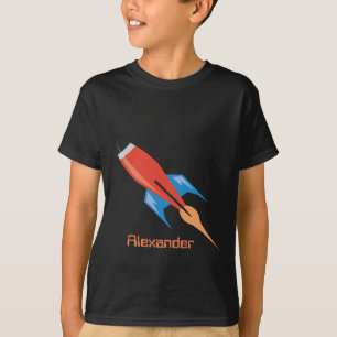 T-shirt Space Rocket Boys Nom personnalisé personnel