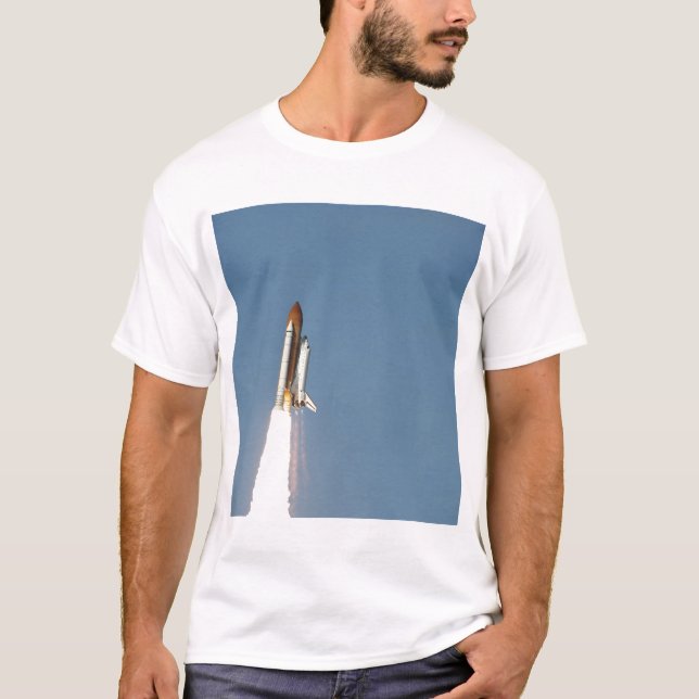 T-shirt Space Shuttle Atlantis se lève sur 11 (Devant)