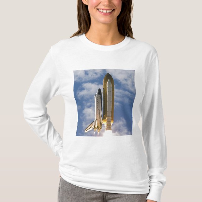 T-shirt Space Shuttle Atlantis se lève sur 6 (Devant)