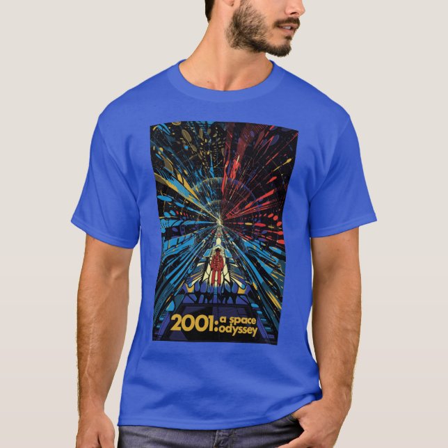 T-shirt Space Station 2001 Art Design girl (Devant)