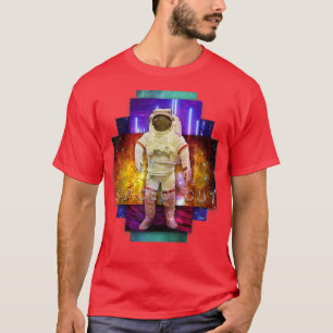 T-shirt Spaced Out Synthwave Astronaut