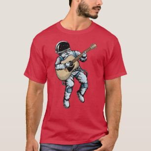 T-shirt Spaceman Acoustic Guitar Music Astronaute Folk Gui