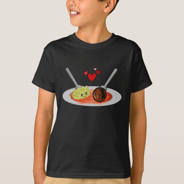 T-shirt Spaghetti et boulette de viande (Devant)
