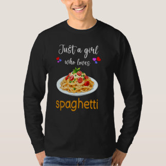 T-shirt Spaghetti Lover Chemise Fille Amusante Spaghetti L