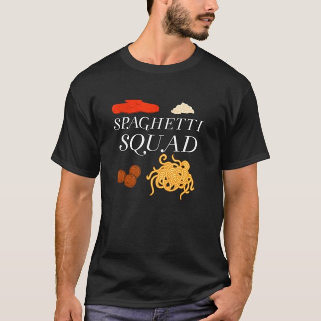 T-shirt Spaghetti Squad Pâtes de nourriture italienne noui (Devant)