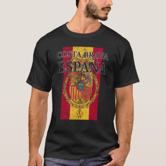 T-shirt Spain Costa Brava Flag Travel Europe Holiday