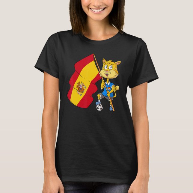 T-shirt Spain Fan Cat (Devant)