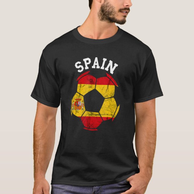 T-shirt Spain Spain Soccer Ball Spanish Roots Spanish Flag (Devant)