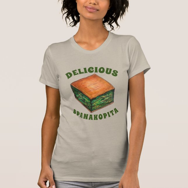 T-shirt Spanakopita Grec Alimentation Spinach Feta Phyllo  (Devant)