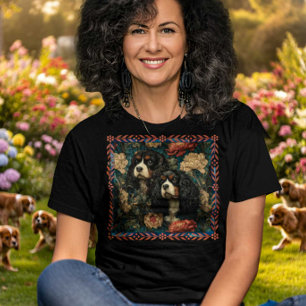 T-shirt Spaniels Cavalier King Charles tricolores Chiens