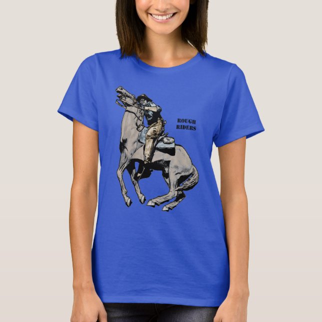 T-shirt Spanish American War Rough Riders Soldier on Horse (Devant)