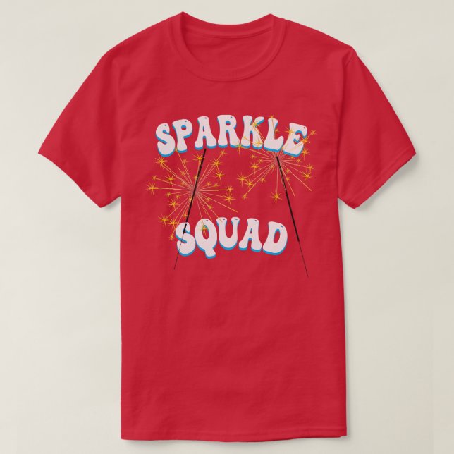 T-shirt Sparkle Squad 4 juillet États-Unis (Design devant)