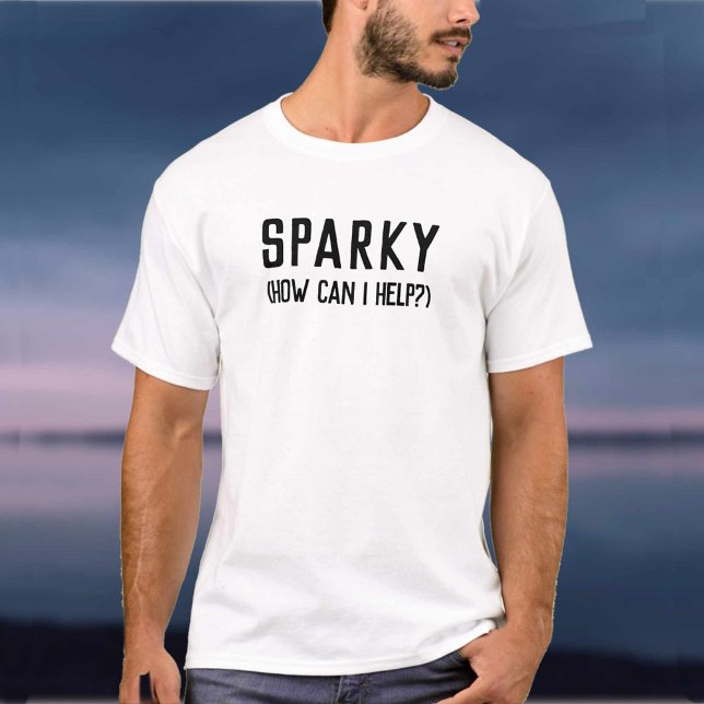 T-shirt Sparky Electrician - Electric Company Business (Créateur téléchargé)