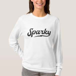 T-shirt Sparky Electrician Funky Lineman Papa Retro Vintag