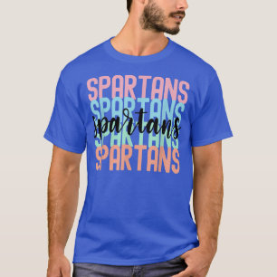 T-shirt Spartans Team Mascot School Spirit Game Nuit