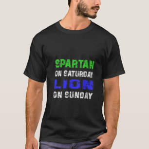 T-shirt Spartiate le samedi Lion le dimanche Funny Detroit