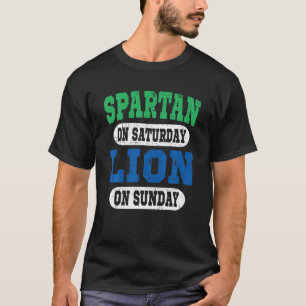 T-shirt Spartiate le samedi Lion le dimanche Funny Detroit