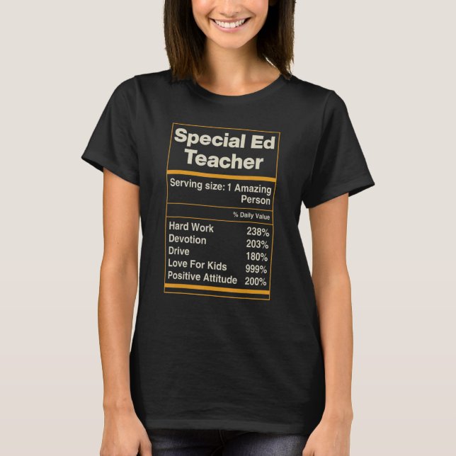 T-shirt Special Education Teacher SPED Speducator Nutritio (Devant)