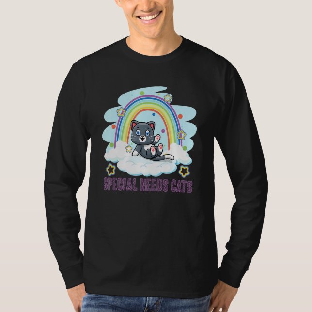 T-shirt Special Needs Cats Rainbow (Devant)