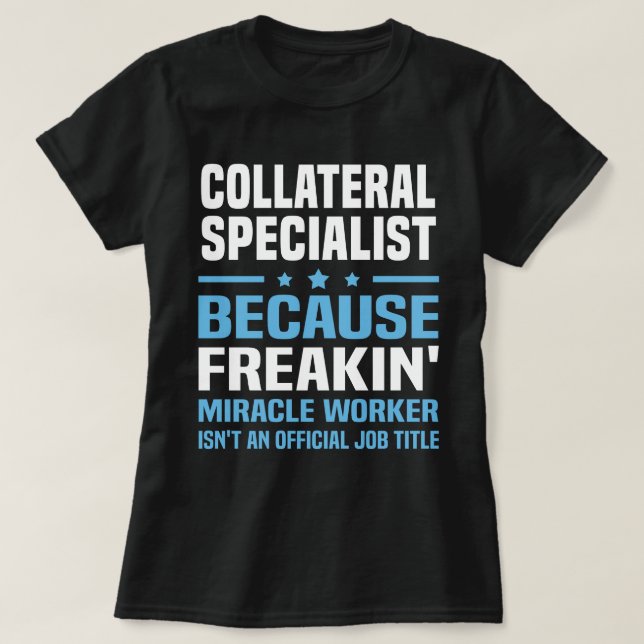 T-shirt Spécialiste des garanties (Design devant)