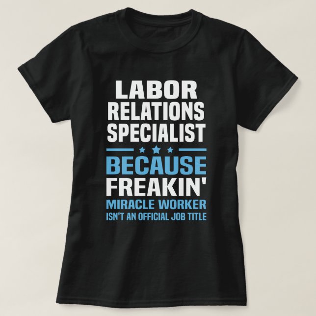 T-shirt Spécialiste des relations de travail (Design devant)