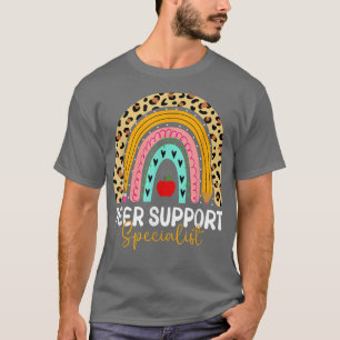 T-shirt Spécialiste du soutien par les pairs Leopard Rainb
