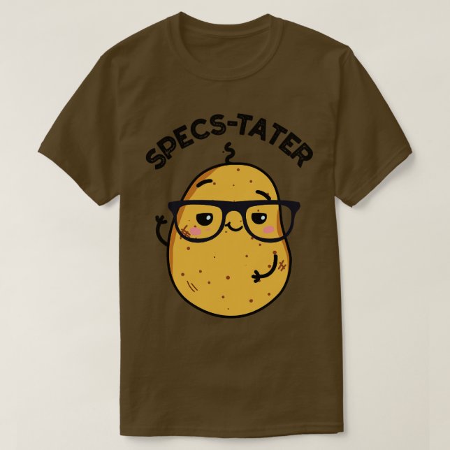 T-shirt Specstater Funny Potato Spectacle Pun (Design devant)
