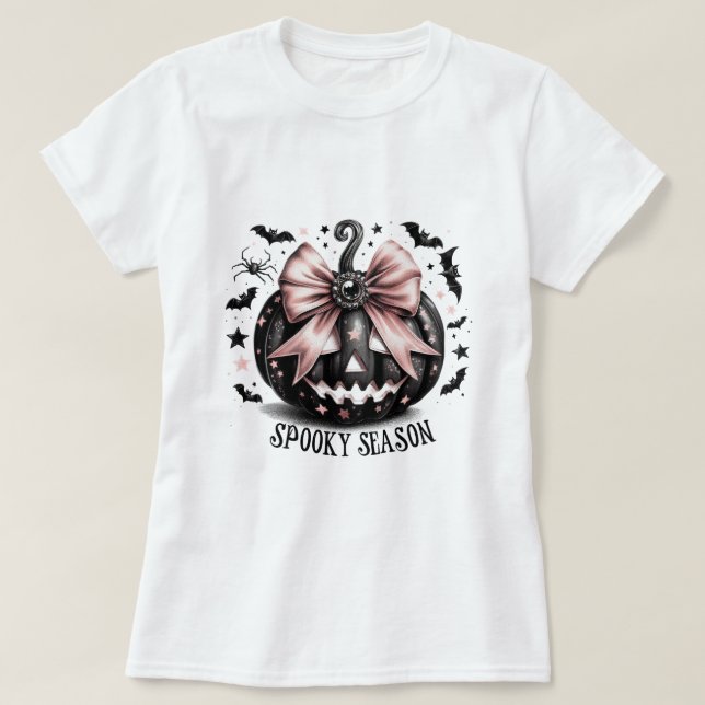T-shirt Spectacle de saison éffrayante Adorable Halloween (Design devant)