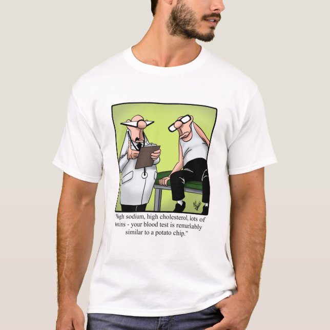 T-shirt Spectacles amusants Humour de dessin de santé Médi (Devant)