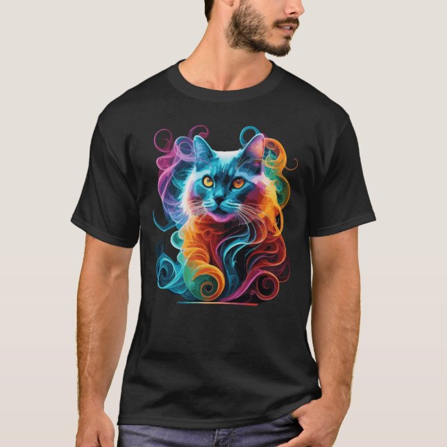 T-shirt Spectral Anime Chat dans une explosion de fumée vi (Devant)
