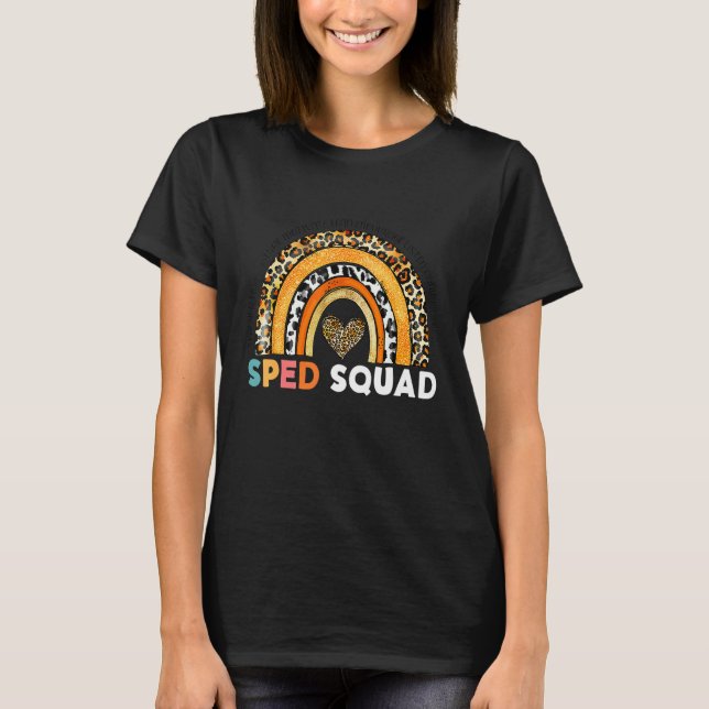 T-shirt Sped Crew Rainbow Special Education Teacher Back T (Devant)