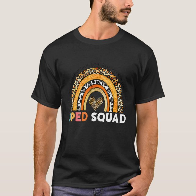 T-shirt Sped Crew Rainbow Special Education Teacher Back T (Devant)