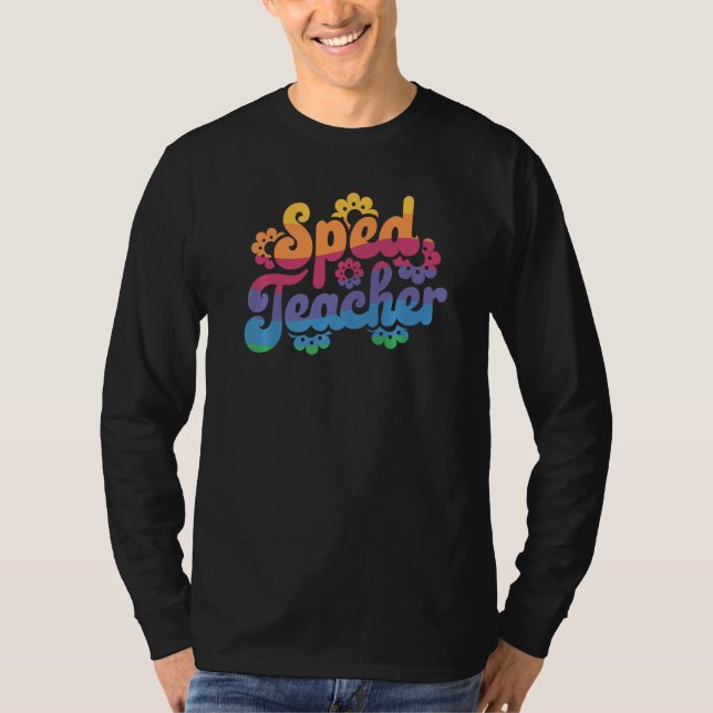 T-shirt SPED Teacher Special Education Women Flower Floral (Devant)