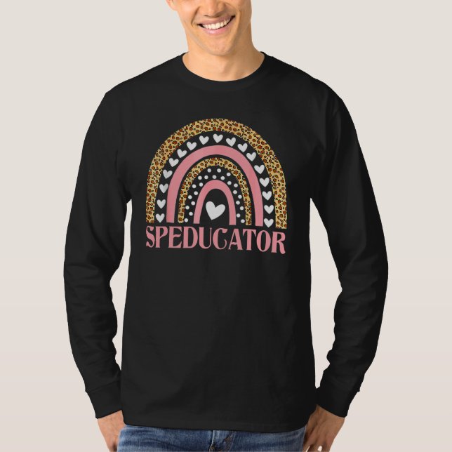 T-shirt SPED teacher speducator heart speducator rainbow 1 (Devant)