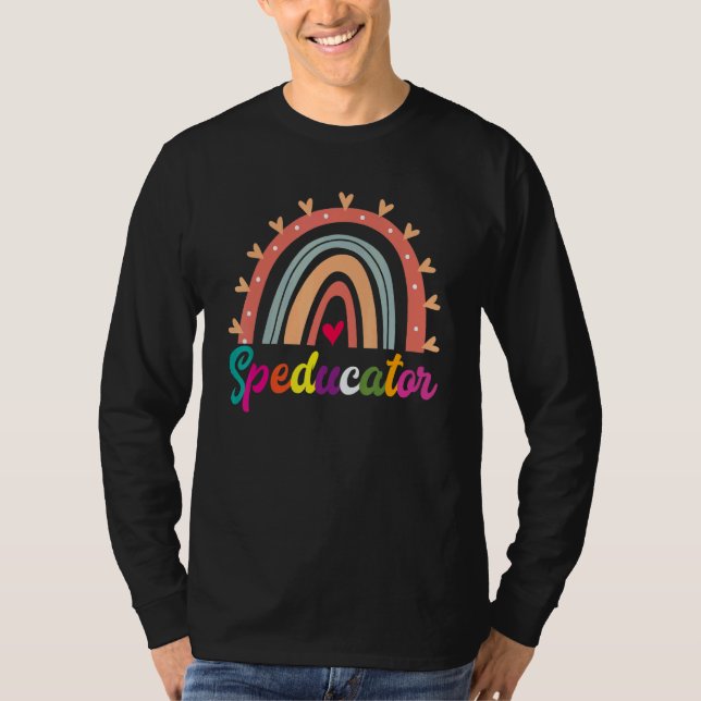 T-shirt Speducator Boho Rainbow Special Needs Teacher SPED (Devant)