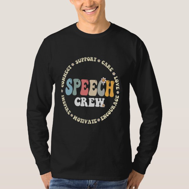 T-shirt Speech Language Pathologist Therapy Groovy Speech  (Devant)