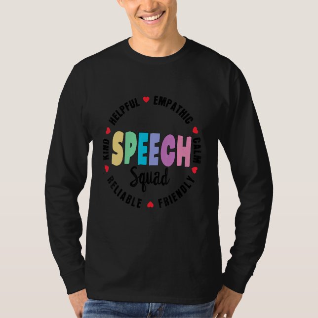 T-shirt Speech Language Pathologist Therapy Groovy Speech  (Devant)
