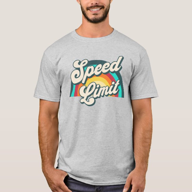 T-shirt Speed Limit Retro Rainbow Concert Fan Club (Devant)