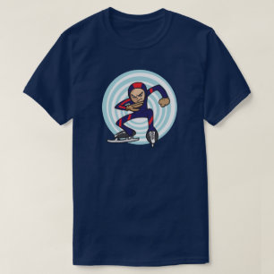 T-shirt Speed Skater Style Anime Illustration Jeux d'hiver