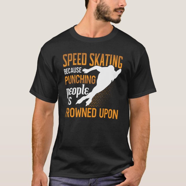 T-shirt Speed Skating Skates Short Track Skater Workout Tr (Devant)