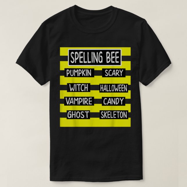 T-shirt Spelling Bee Funny Pun Halloween Costume for Teach (Design devant)