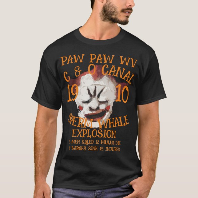 T-shirt Sperm Whale Explosion PAW PAW WV C & O Canal (Devant)