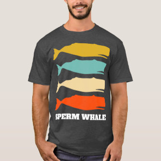 T-shirt Sperm Whale Spermale Retro Design Vintage