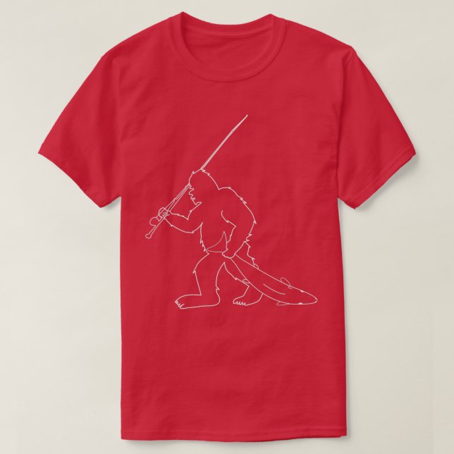 T-shirt Speysquatch Fly Fishing Sasquatch (Design devant)
